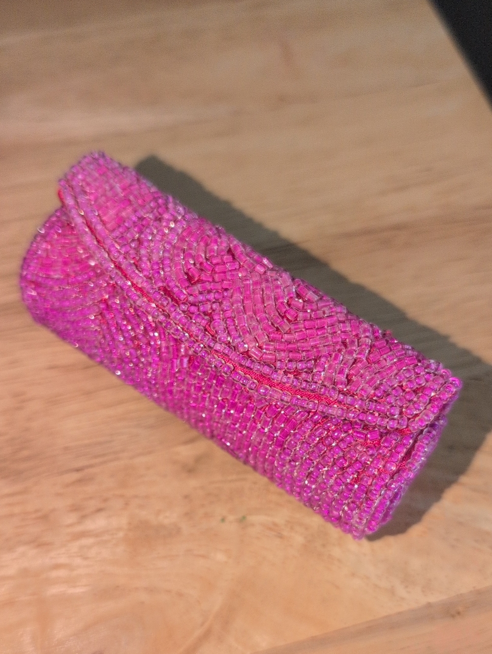 Mary Kay Pink Beaded Snap Lipstick Holder
